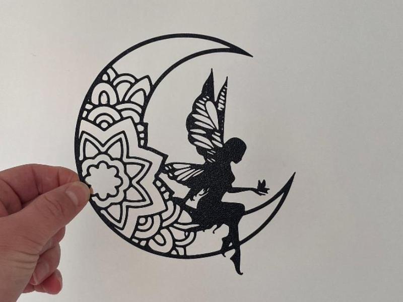 Wall Art - Moon, Fairy and Butterfly