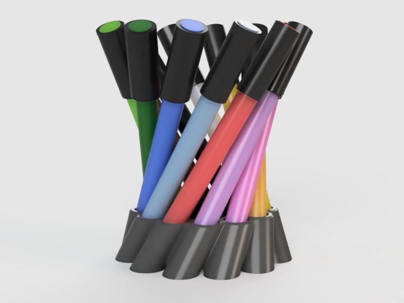 Pen Holder Hyperboloid Spiral