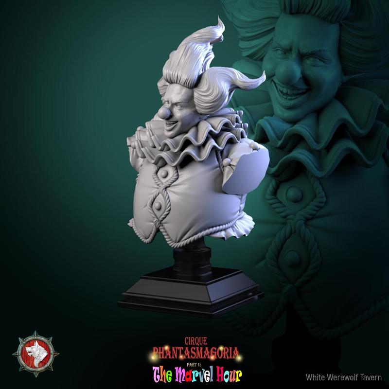 Bibble the Bonbon Buffoon - Pre-supported Bust STL