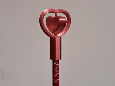 Fidget Pencil Topper - Heart Spinner