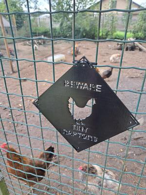 Beware Tiny Raptors! chicken Coop sign