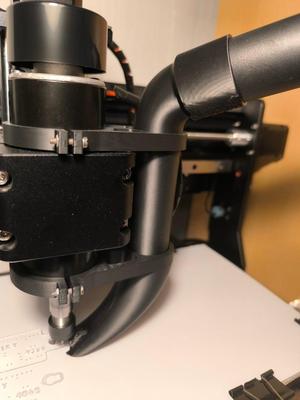 Upgrades for RattmMotor 3020 Plus CNC router: Vacuum cleaner adapter, cutter cooler