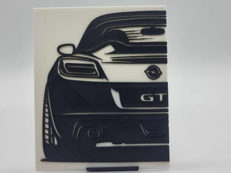 2D Wall Art Opel GT new