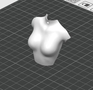 Female torso keychain 