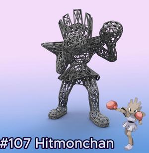 #107 Hitmonchan Pokemon Wiremon Figure