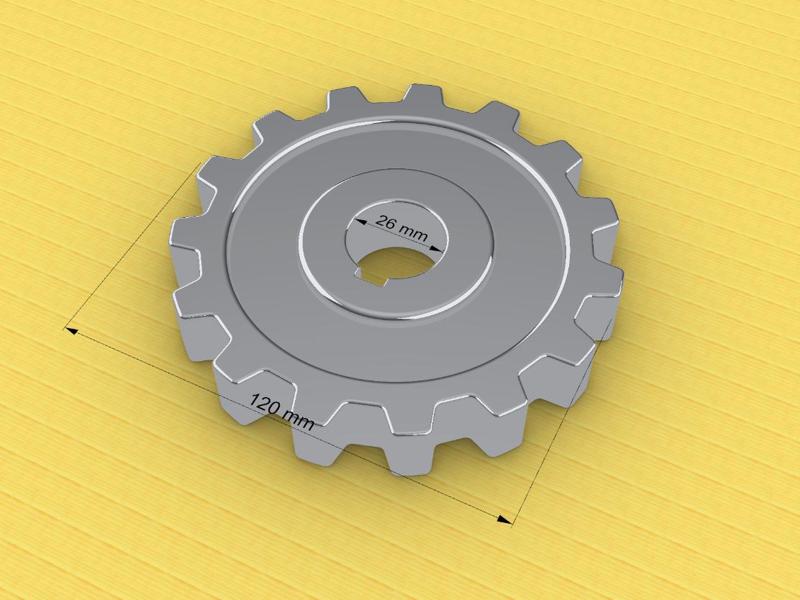 15-Tooth Gear or Pinion