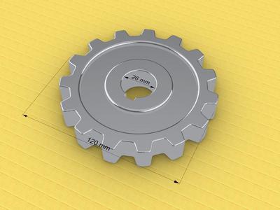 15-Tooth Gear or Pinion