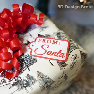 From Santa Tag.stl"From Santa" Gift Tag