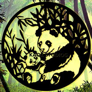 PANDAS WALL ART PANDA WALL DECOR BEAR DECORATION HOME DECOR