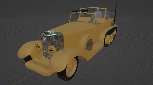 World War 2 German Staff Car Toy (Fictional)