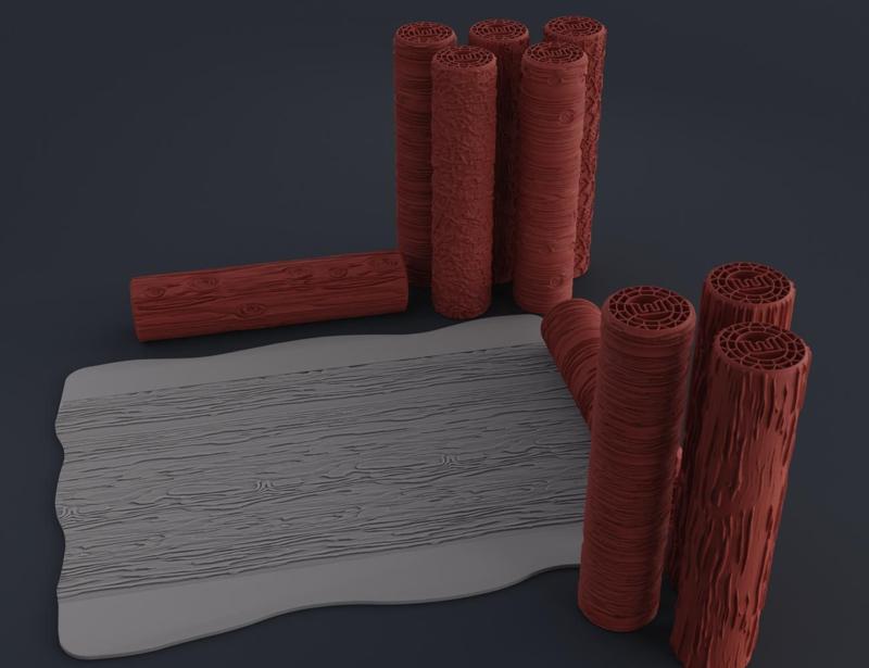 DnD Texture Rollers – Wood and tree bark