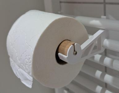 Toilet paper holder for bathroom radiator