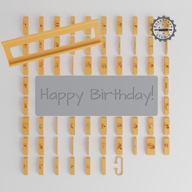 Architects Daughter Font Tile Set, 1/2" Size, 80 Pieces, Perfect for Clay, Cookies & Fondant PRODUCT_2817