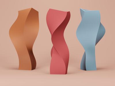 Modern Vase. Elegant flowing sulpture