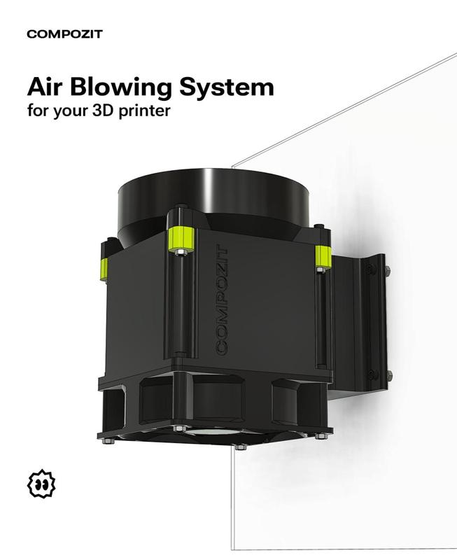 Air blowing system for 3D printer 