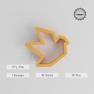 Multi-Size Dove Shape Cutter Set, 18 Pieces, Ideal for Cookies, Fondant, Clay, Peace Bird & Geometric Designs PRODUCT_2746