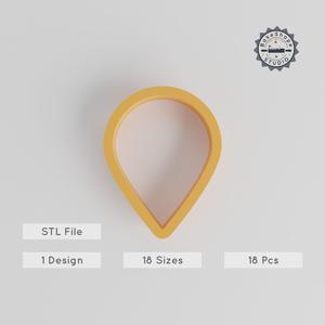 Map Marker Cutter Set, 18-Piece Map Pin & Geo Pointer Shapes, Perfect for Cookies, Fondant, Clay, 0.75"-5.00", Site Locator Design Collection PRODUCT_149