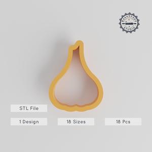 Garlic Shape Cutter Set, 18 Sizes, Perfect for Cookies, Fondant & Clay, Food & Vegetable Theme PRODUCT_124