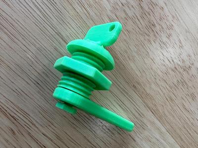 Fully 3D Printable M20 Threaded Lock with Key 
