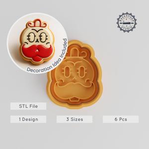 Skull Shape Cutter & Stamp Set, Perfect for Cookies & Fondant, Includes Sizes S/M/L, 6 Pieces, Day-of-the-Dead Theme PRODUCT_934