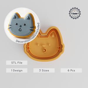 Blowing Themed Cutter & Stamp Set, 6 Pieces, S/M/L, Perfect for Cookies & Fondant, Emotion & Air Design PRODUCT_814