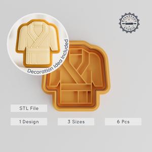 Coat Shape Cutter & Stamp, Perfect for Cookies & Fondant, 6-Piece Set, Sizes S/M/L PRODUCT_1271