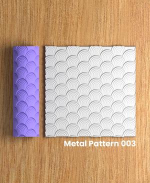 Collection SpringGreen | Metal Pattern 003 | Polymer Clay Seamless Texture Roller