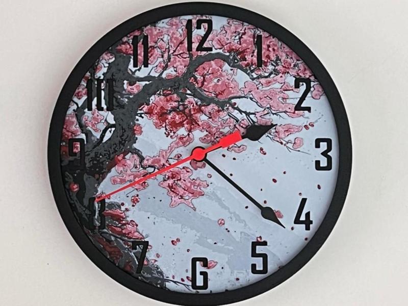 Customizable Clock - Cherry Blossoms