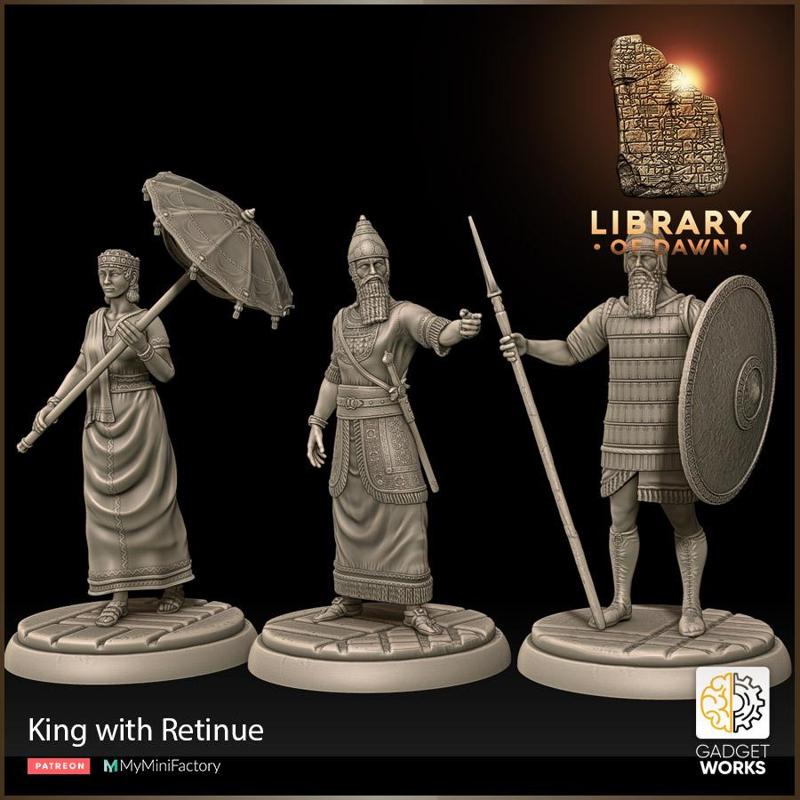 Babylonian King and Retinue - Library of Dawn