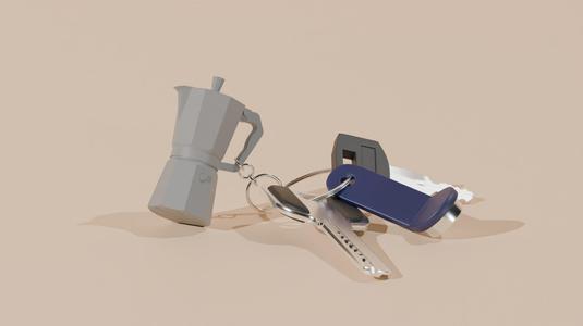 Moka Coffee Pot - Keychain