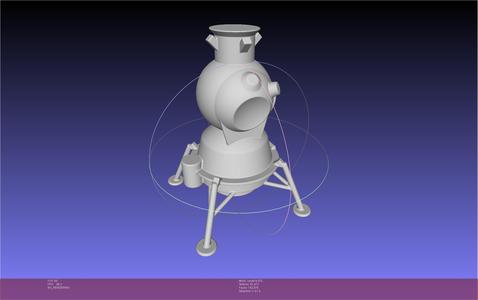 Soviet LK Moon Lander Printable Board Game Scale Space Race Micro Miniature