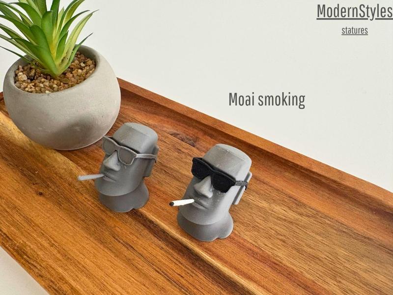 Moai smoking