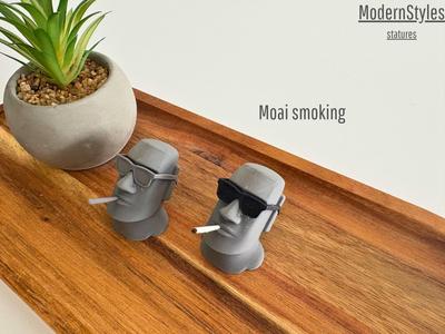 Moai smoking