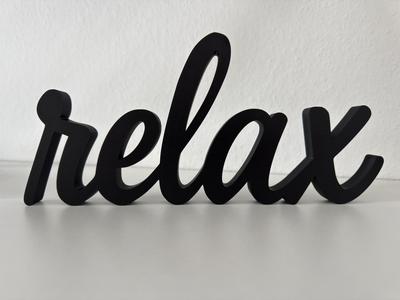 Relax Decor Tabletop Sign