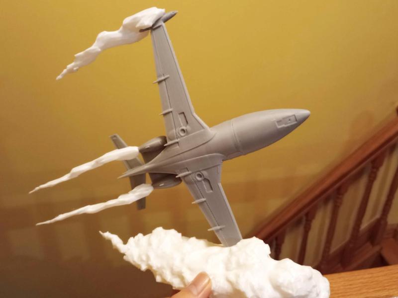 Jet Cutting through the clouds Diorama