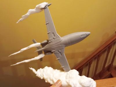 Jet Cutting through the clouds Diorama