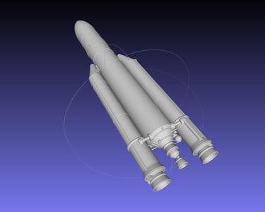 Ariane 5 Rocket Printable Miniature