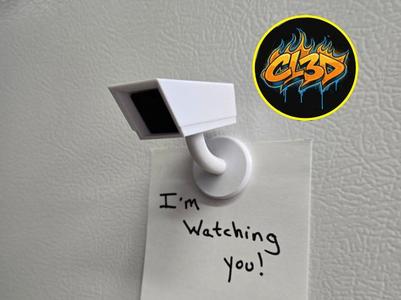 Security Camera Fridge Magnet