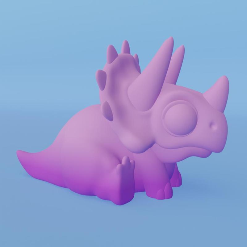 3x Cute Dinosaurs