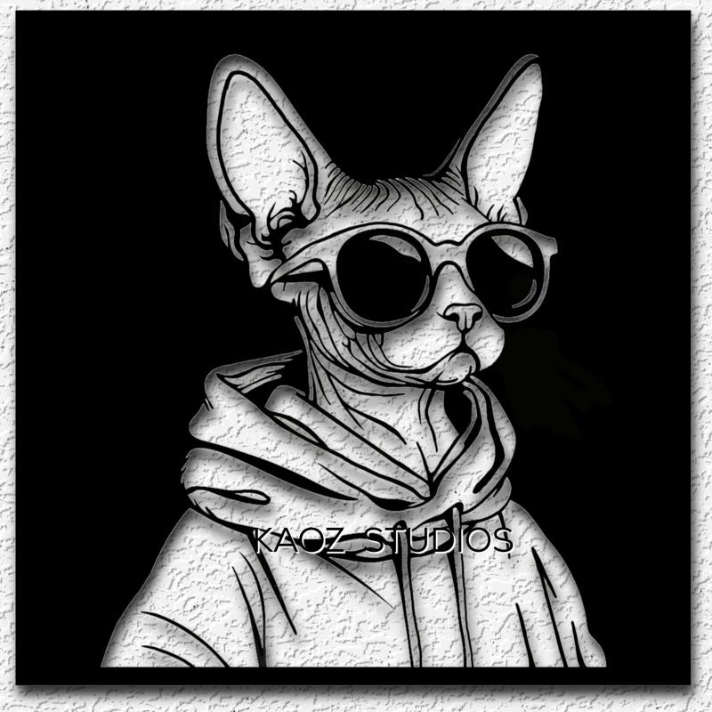 Street Cred Sphynx Wall Art Funny Cat Wall Decor