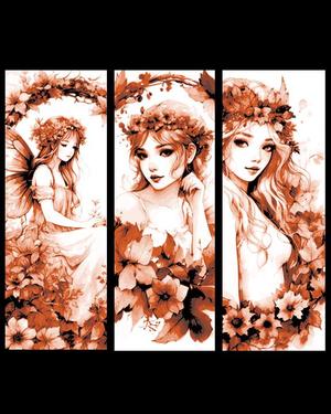 Vintage Fairy Postcard Designs as 3 Bookmarks