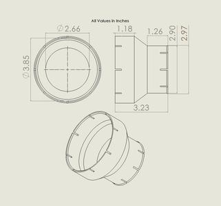 3" to 4" Flex to Rigid  Duct Adapter