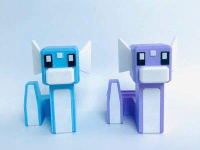 Dratini Pokemon Voxel Multipart