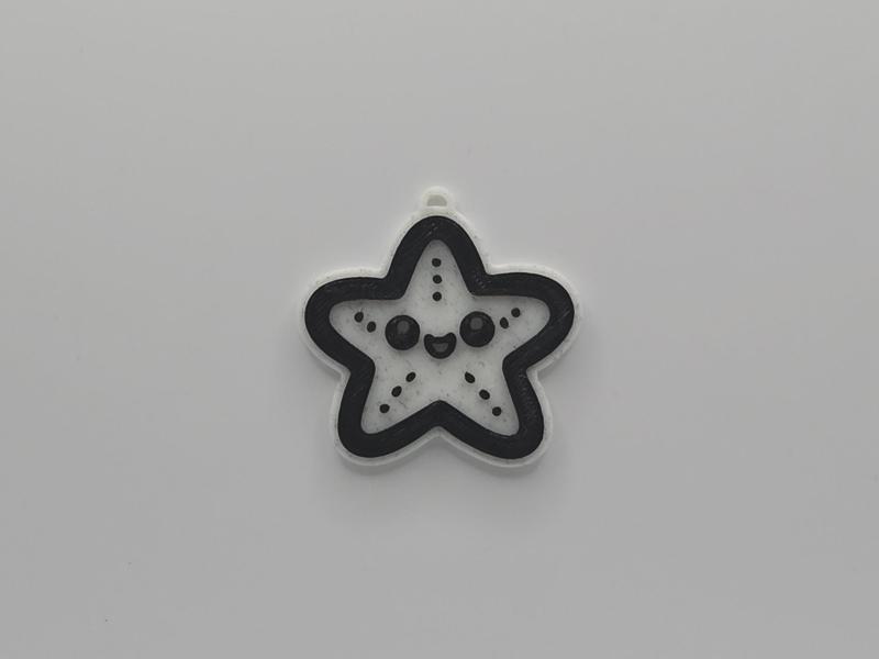 Cute Starfish Keychain
