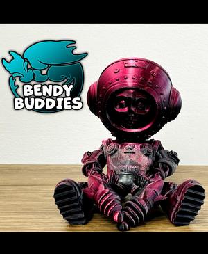 Astronaut Skelenaut Blasters / Undead Soldier Articulated / Print-in-Place Creature / Cute Skelet