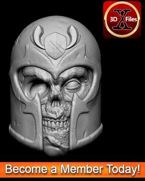 Zombie Magneto - Action Figure Head Sculpt - 3D Print File STL