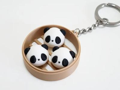 Panda Bun Fidget Keychain (Dim Sum)