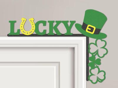 Lucky St Patrick's Day Door Corner Topper