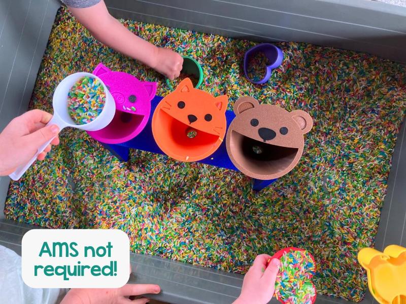 Fun Funnels! Cat, bear and pig funnels for play!