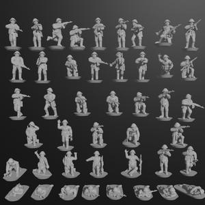10/15mm East German Mot-Schuetzen Kompanie (1980s) with AK-74s, RPG-7s, RPKs, PKMs, AT-4, AGS-17 and Mortars (111 models) CW-EG-1